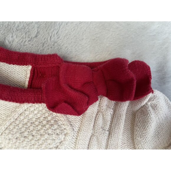 Gymboree 18-24 Months Girls Cream & Red Knit Dress - Picture 4 of 5